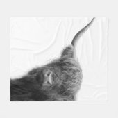 Hoogland Kabelzwart & wit #4 Fleece Deken (Voorkant (Horizontaal))