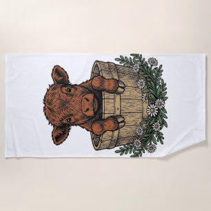 Hoogland Kalf T-shirt Vintage Daisy Emmer Kunst Strandlaken
