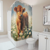 Hoogland Kalf Waterverf Schilderen Douchegordijn (In situ)