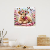 Hoogland Koe 1 Poster (Keuken)