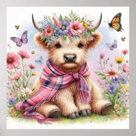 Hoogland Koe 4 Poster