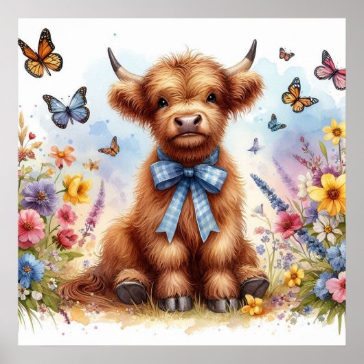 Hoogland Koe 6 Poster (Voorkant)