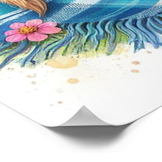 Hoogland Koe 8 Poster (Hoek)