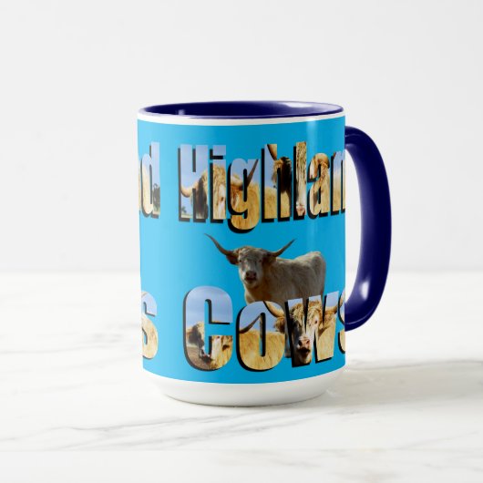 Hoogland Koe Afbeelding Logo, koffie Mok (Voorkant rechts)