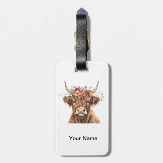 Hoogland Koe Bagagelabel (Achterkant verticaal)