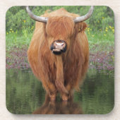 Hoogland koe bier onderzetter (Voorkant)