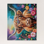Hoogland Koe Bloemstuk Legpuzzel (Verticaal)
