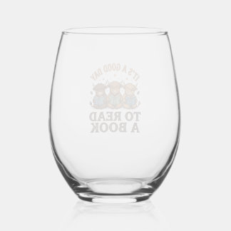 Hoogland Koe Boek Lezer Vintage T-shirt Desi Wijnglas Zonder Voet