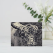 Hoogland Koe Briefkaart (Staand voorkant)