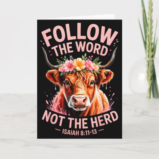 Hoogland Koe Christian  Kaart (Voorkant)