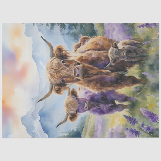 Hoogland Koe Family Tissue Paper Tissuepapier (Voorkant)