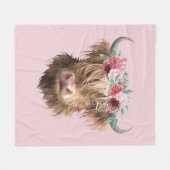 Hoogland Koe Fleece Deken (Voorkant (Horizontaal))