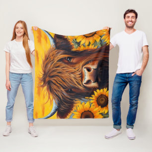 Hoogland Koe Fleece Deken
