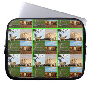 Hoogland Koe fotocollage, 10-inch laptophoes Laptop Sleeve