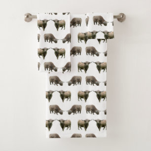 Hoogland Koe Frenzy Bathroom Towel Set Bad Handdoek