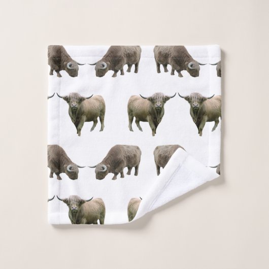 Hoogland Koe Frenzy Bathroom Towel Set Bad Handdoek (Wasdoekje)