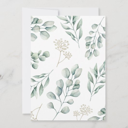 Hoogland koe groen baby shower kaart (Achterkant)