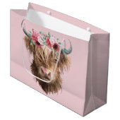 Hoogland Koe Groot Cadeauzakje (Voorkant Gekanteld)