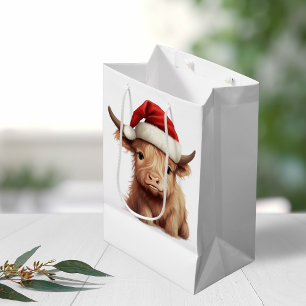 Hoogland Koe Holiday Gift Bag Medium Cadeauzakje