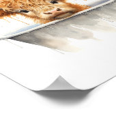 Hoogland Koe in Bathtub Printable Wall Art Poster (Hoek)