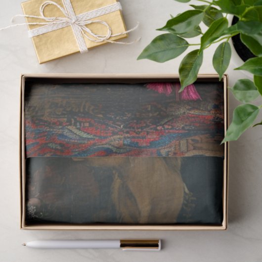 Hoogland Koe in Boho stijl Decoupage Tissuepapier (Geschenk)