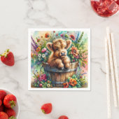 Hoogland Koe in Flowers Servet (Insitu)