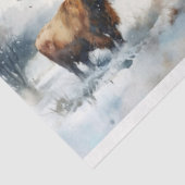 Hoogland Koe in Sneeuw Collage 1 Decoupage papier (Detail)