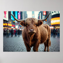 Hoogland Koe in Times Square