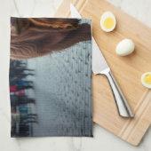 Hoogland Koe in Times Square Theedoek (Quarter Fold)