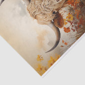 Hoogland Koe in Wildflower Decoupage Tissuepapier (Detail)