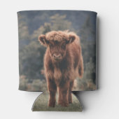 Hoogland koe kalf herfstgrasveld blikjeskoeler (Achterkant)