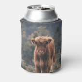 Hoogland koe kalf herfstgrasveld blikjeskoeler (Blikje Achterkant)