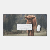 Hoogland koe kalf herfstgrasveld bureaumat (Keyboard & Muis)