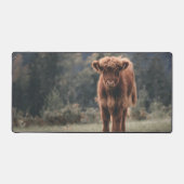 Hoogland koe kalf herfstgrasveld bureaumat (Voorkant)