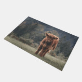 Hoogland koe kalf herfstgrasveld deurmat (Schuin)