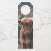 Hoogland koe kalf herfstgrasveld flessenhanger (Achterkant)