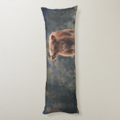 Hoogland koe kalf herfstgrasveld lichaamskussen (Achterkant (Verticaal))