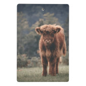 Hoogland koe kalf herfstgrasveld mini klembord (Achterkant)