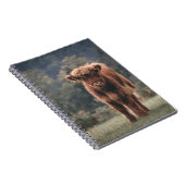 Hoogland koe kalf herfstgrasveld notitieboek (Rechterzijde)