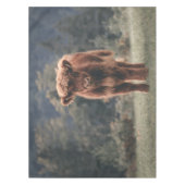 Hoogland koe kalf herfstgrasveld tafelkleed (Voorkant)