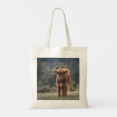 Hoogland koe kalf herfstgrasveld tote bag (Achterkant)