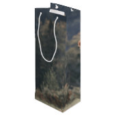 Hoogland koe kalf herfstgrasveld wijn cadeautas (Achterkant Gekanteld)