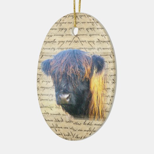 Hoogland koe keramisch ornament (Links)