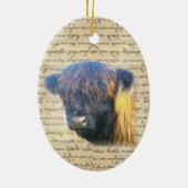 Hoogland koe keramisch ornament (Achterkant)