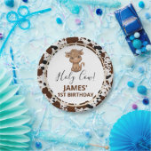 Hoogland Koe Koe Afdrukdag Papieren Bordje (Feest)