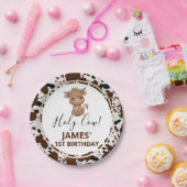 Hoogland Koe Koe Afdrukdag Papieren Bordje (Feest)