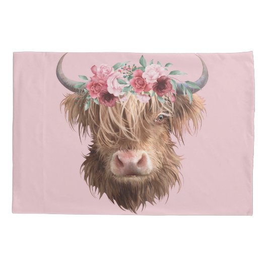 Hoogland Koe Kussensloop (Achterkant-Links)