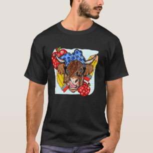 Hoogland Koe Lerares Westers Land Grappige Leraar T-shirt
