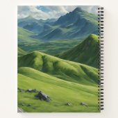 Hoogland Koe met Armstrong Tartan Sjaal Notitieboek (Achterkant)