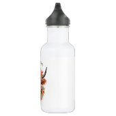 Hoogland Koe met Boho Flowers Waterfles (Rechts)